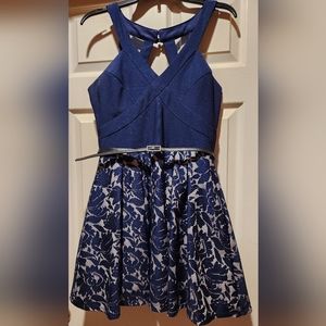 Party Dress by Crystal Doll Size 15 - Navy Blue